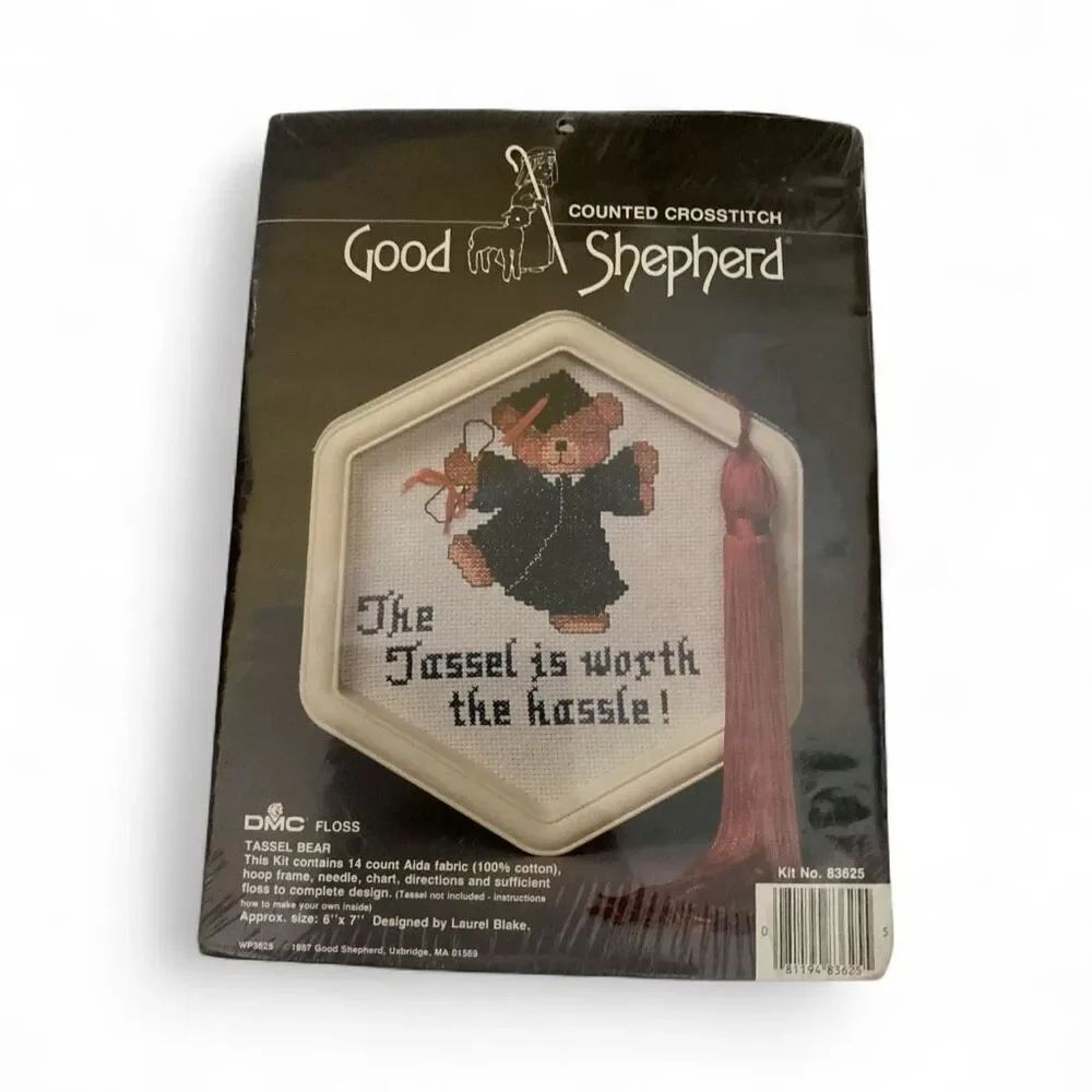 Good Shepherd “ Tassel Bear “ Counted Cross Stitch Kit